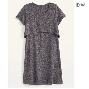 Old Navy Maternity Double-Layer Linen-Blend Jersey Nursing Dress